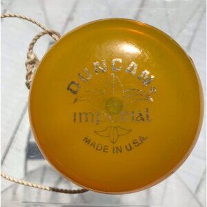 Vtg 70ss Acrylic Classic Duncan Imperial Yo-Yo Transparent Yellow Retro Toys USA